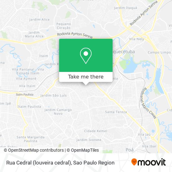Rua Cedral (louveira cedral) map