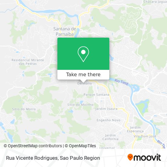 Mapa Rua Vicente Rodrigues