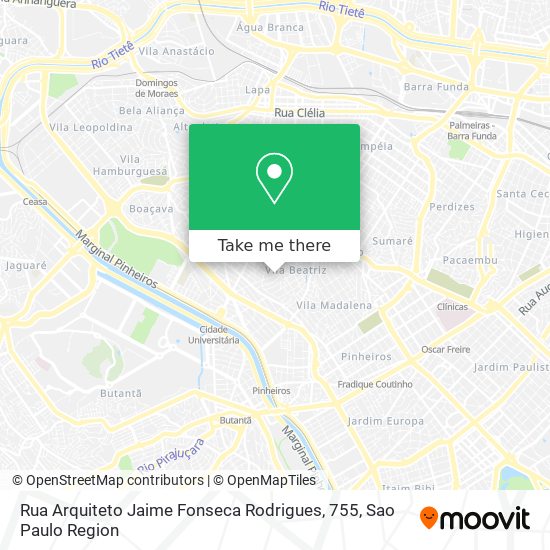 Mapa Rua Arquiteto Jaime Fonseca Rodrigues, 755