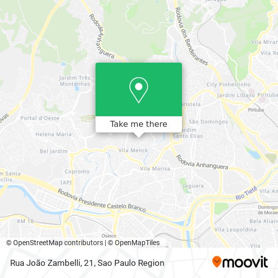 Rua João Zambelli, 21 map
