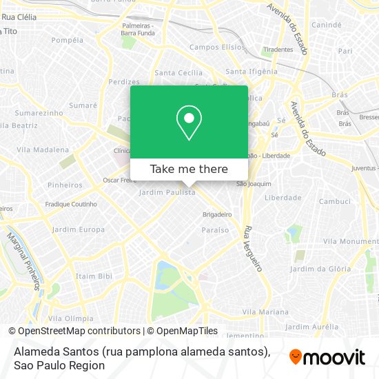 Mapa Alameda Santos (rua pamplona alameda santos)