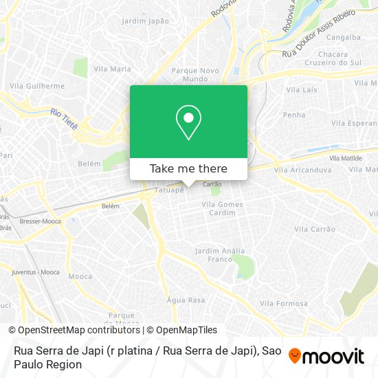 Rua Serra de Japi (r platina / Rua Serra de Japi) map