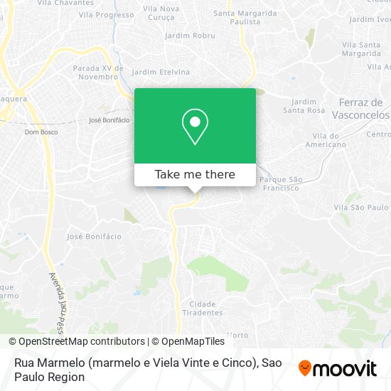 Mapa Rua Marmelo (marmelo e Viela Vinte e Cinco)