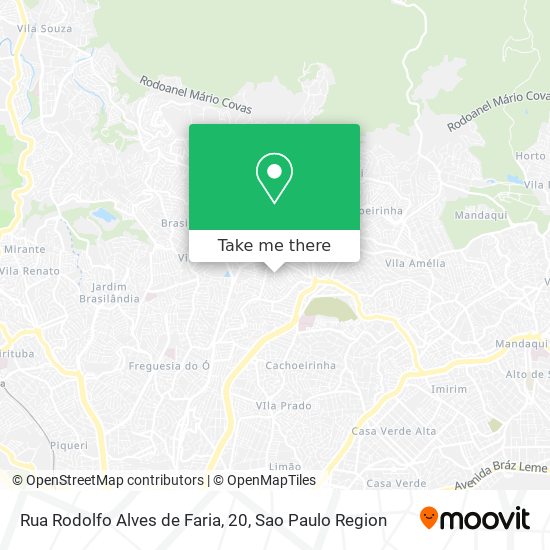 Mapa Rua Rodolfo Alves de Faria, 20