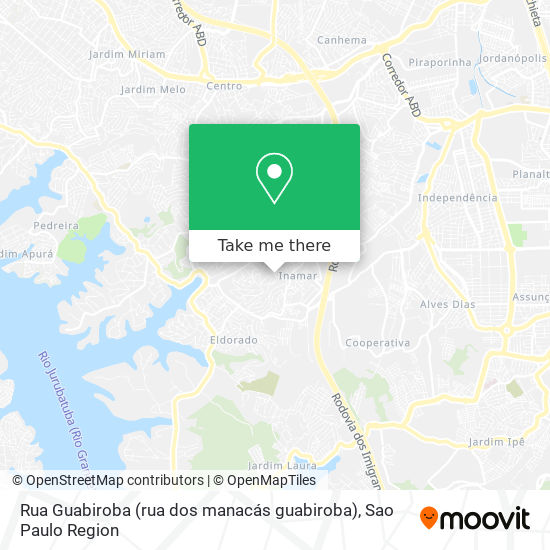 Mapa Rua Guabiroba (rua dos manacás guabiroba)