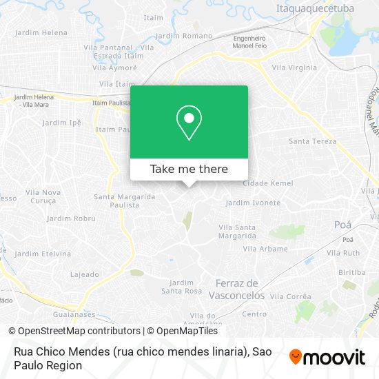 Mapa Rua Chico Mendes (rua chico mendes linaria)