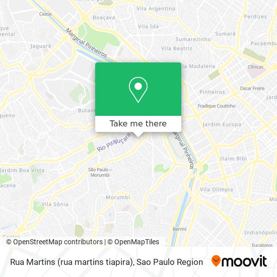 Rua Martins (rua martins tiapira) map