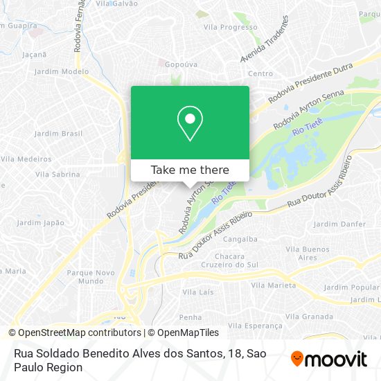 Mapa Rua Soldado Benedito Alves dos Santos, 18