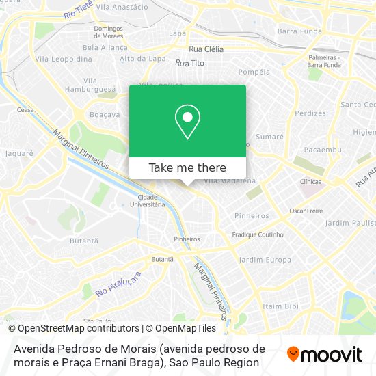 Avenida Pedroso de Morais (avenida pedroso de morais e Praça Ernani Braga) map