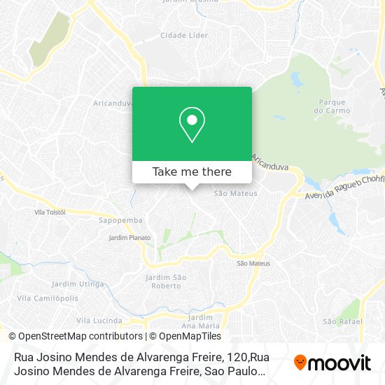 Mapa Rua Josino Mendes de Alvarenga Freire, 120,Rua Josino Mendes de Alvarenga Freire