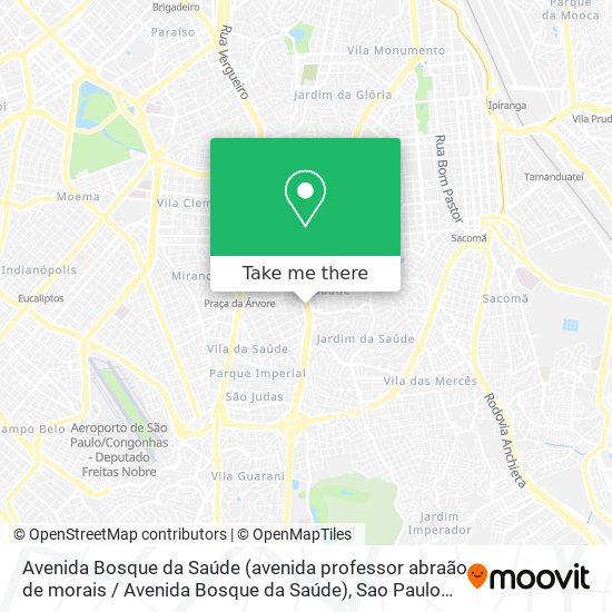 Avenida Bosque da Saúde (avenida professor abraão de morais / Avenida Bosque da Saúde) map