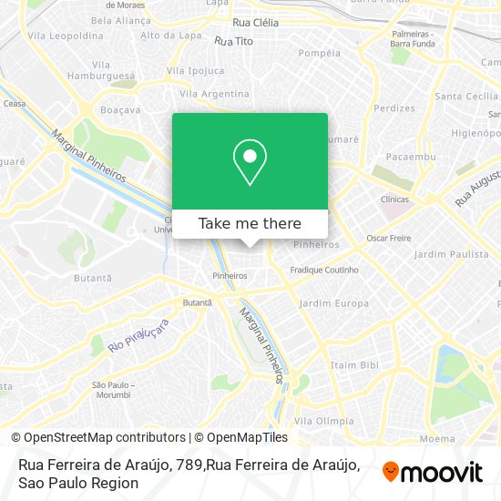 Rua Ferreira de Araújo, 789,Rua Ferreira de Araújo map