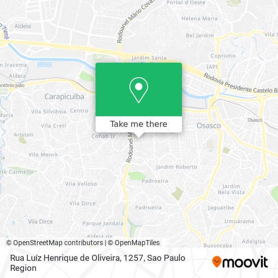 Rua Luíz Henrique de Oliveira, 1257 map