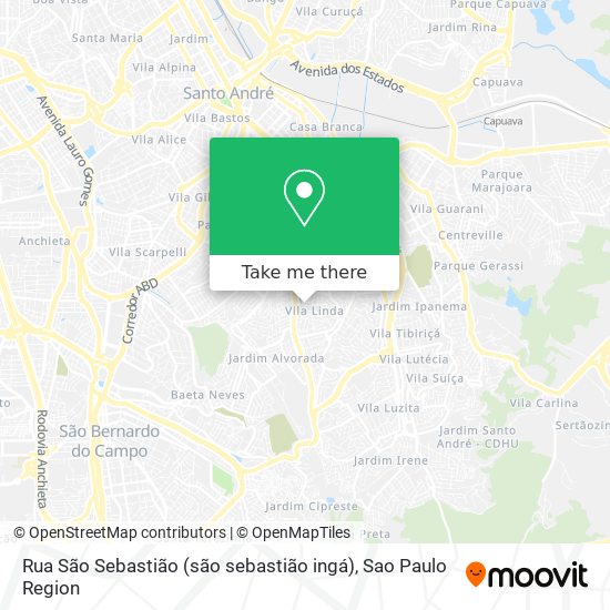 Rua São Sebastião (são sebastião ingá) map