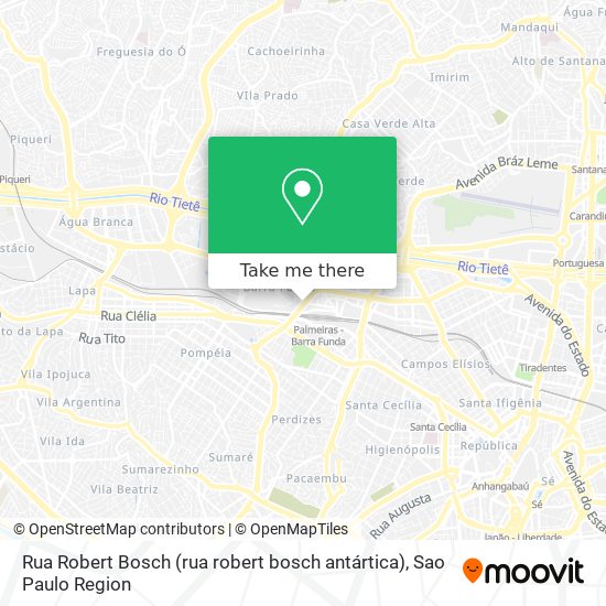 Rua Robert Bosch (rua robert bosch antártica) map