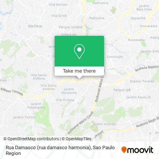 Mapa Rua Damasco (rua damasco harmonia)