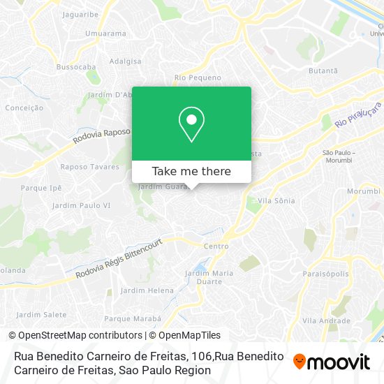 Mapa Rua Benedito Carneiro de Freitas, 106,Rua Benedito Carneiro de Freitas