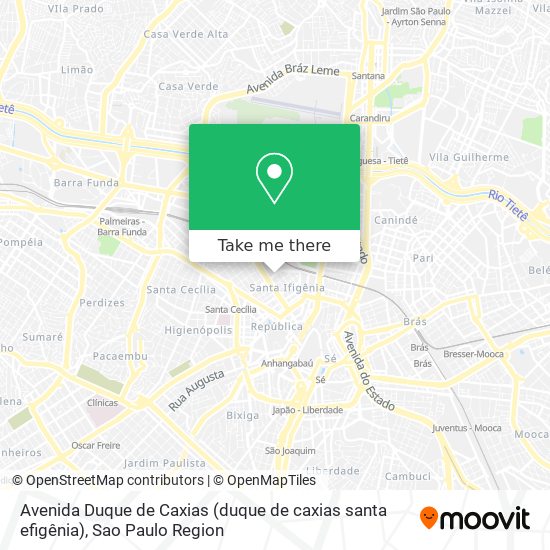 Avenida Duque de Caxias (duque de caxias santa efigênia) map