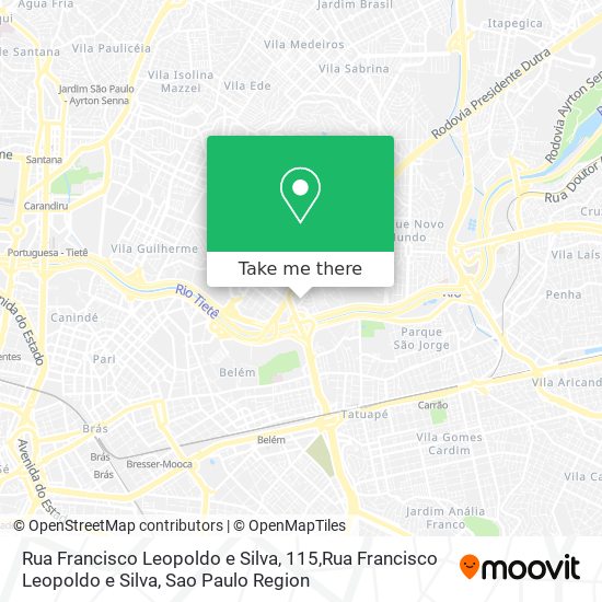 Mapa Rua Francisco Leopoldo e Silva, 115,Rua Francisco Leopoldo e Silva