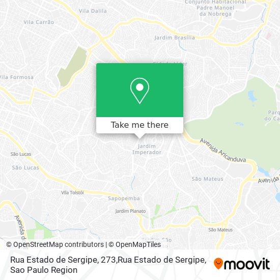 Mapa Rua Estado de Sergipe, 273,Rua Estado de Sergipe