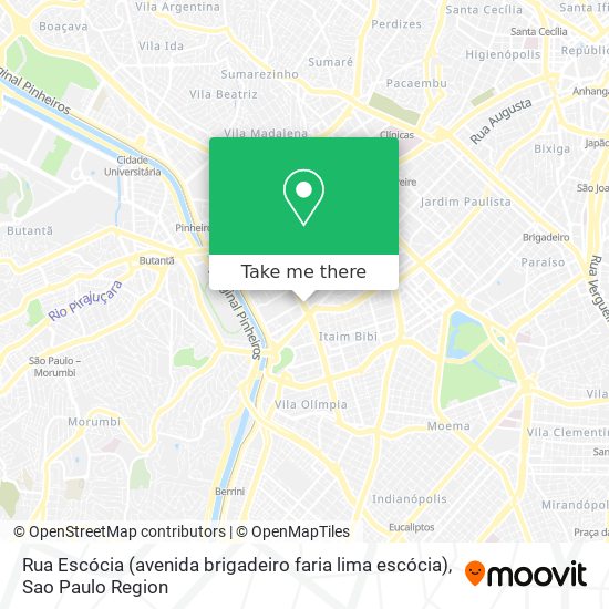 Rua Escócia (avenida brigadeiro faria lima escócia) map