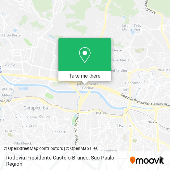 Rodovia Presidente Castelo Branco map