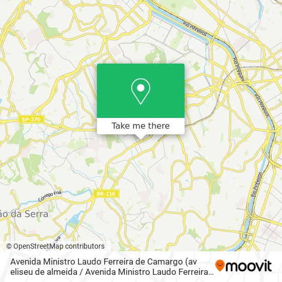 Mapa Avenida Ministro Laudo Ferreira de Camargo