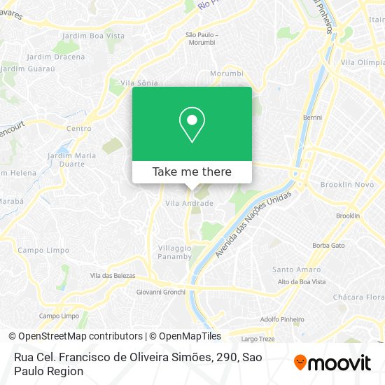 Rua Cel. Francisco de Oliveira Simões, 290 map