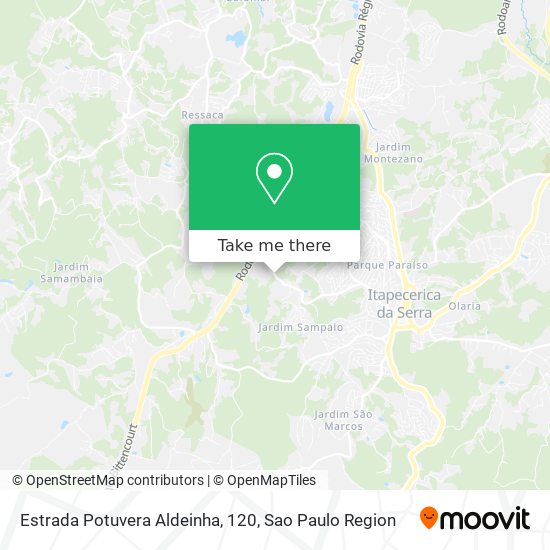 Estrada Potuvera Aldeinha, 120 map