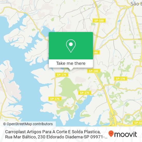 Mapa Carroplast Artigos Para A Corte E Solda Plastica, Rua Mar Báltico, 230 Eldorado Diadema-SP 09971-380