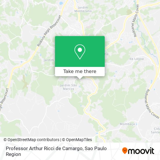 Mapa Professor Arthur Ricci de Camargo