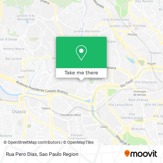 Mapa Rua Pero Dias