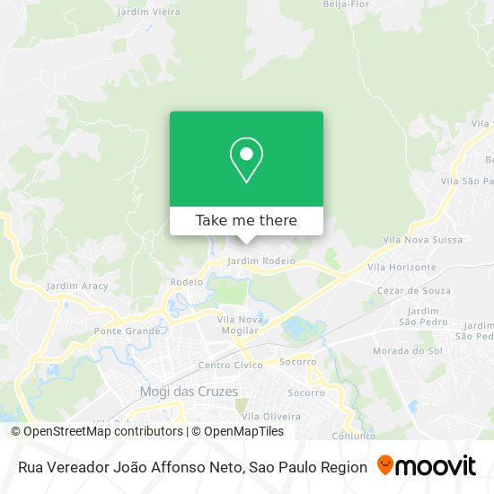 Mapa Rua Vereador João Affonso Neto