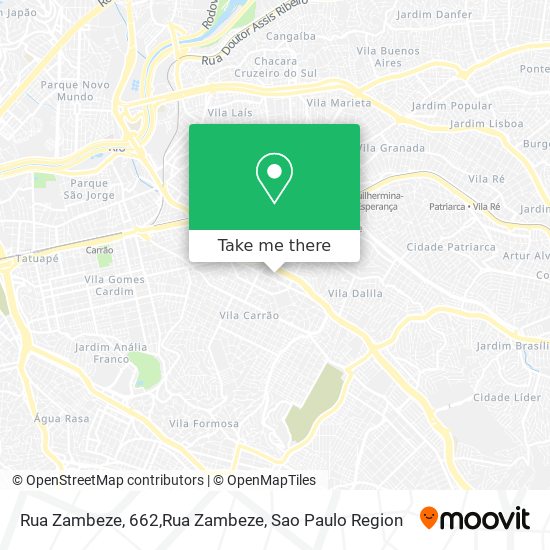 Mapa Rua Zambeze, 662,Rua Zambeze