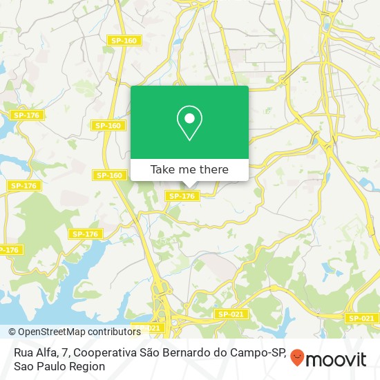 Mapa Rua Alfa, 7, Cooperativa São Bernardo do Campo-SP