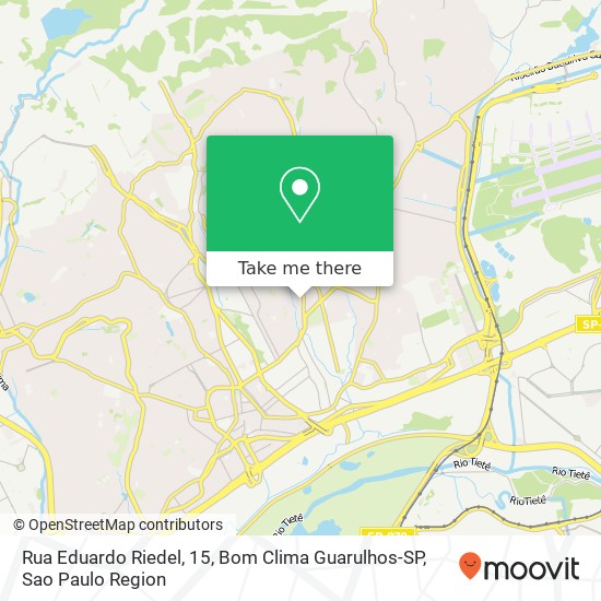 Rua Eduardo Riedel, 15, Bom Clima Guarulhos-SP map