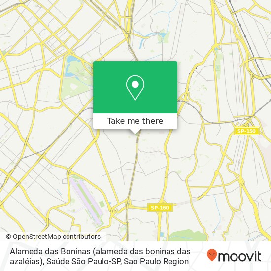 Alameda das Boninas (alameda das boninas das azaléias), Saúde São Paulo-SP map