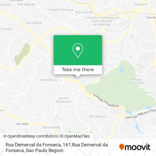 Mapa Rua Demerval da Fonseca, 161,Rua Demerval da Fonseca