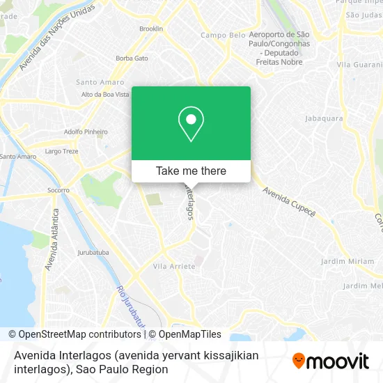 Avenida Interlagos (avenida yervant kissajikian interlagos) map
