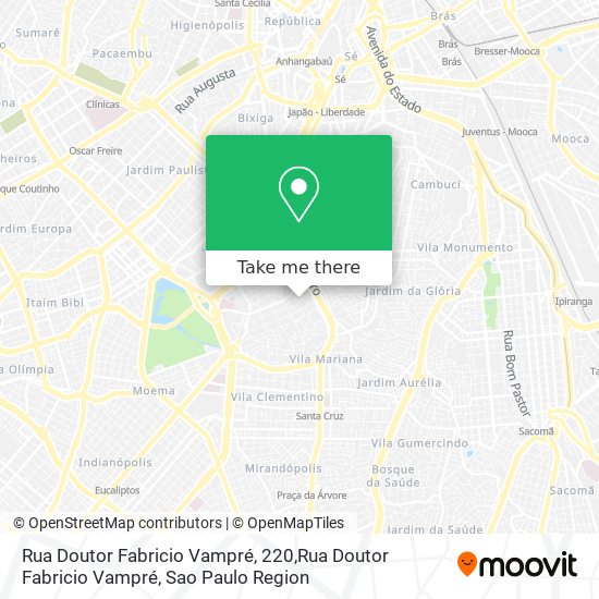 Mapa Rua Doutor Fabricio Vampré, 220,Rua Doutor Fabricio Vampré