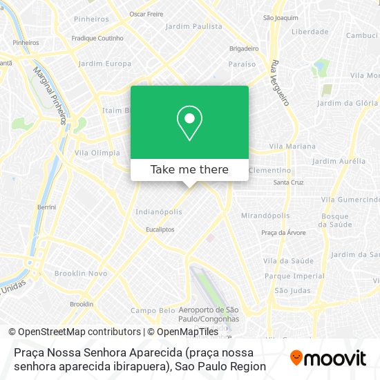 Praça Nossa Senhora Aparecida (praça nossa senhora aparecida ibirapuera) map