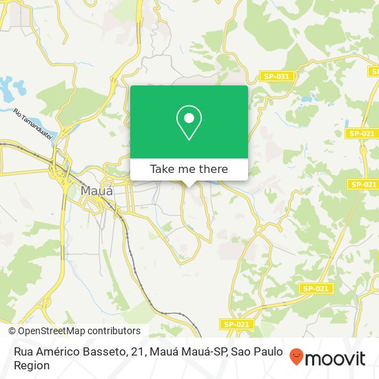 Mapa Rua Américo Basseto, 21, Mauá Mauá-SP