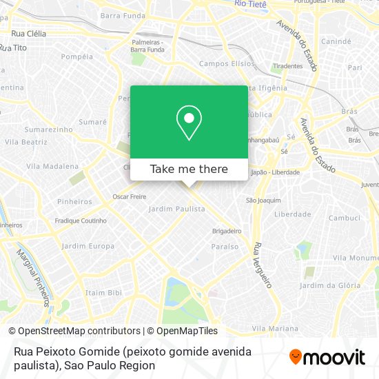 Rua Peixoto Gomide (peixoto gomide avenida paulista) map