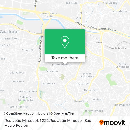 Rua João Mirassol, 1222,Rua João Mirassol map