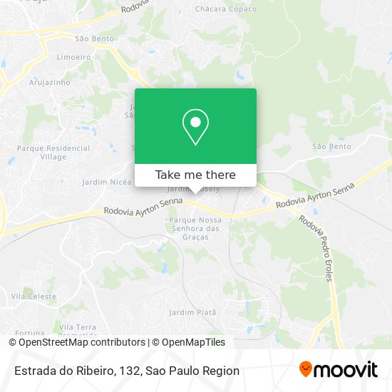 Mapa Estrada do Ribeiro, 132