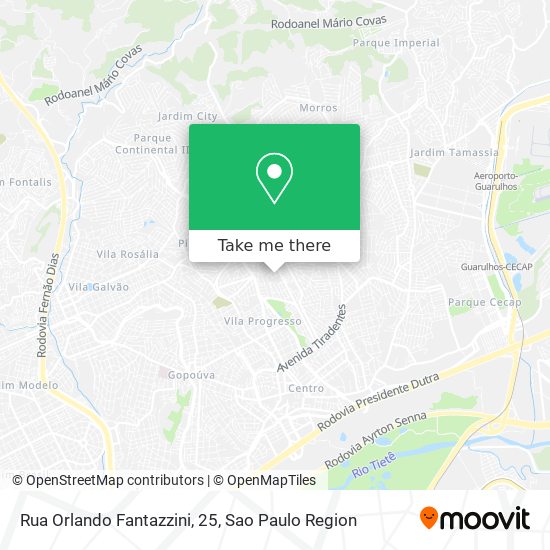 Mapa Rua Orlando Fantazzini, 25