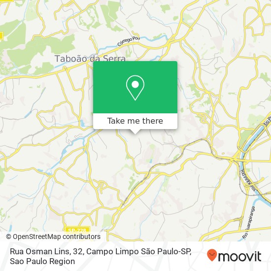 Mapa Rua Osman Lins, 32, Campo Limpo São Paulo-SP