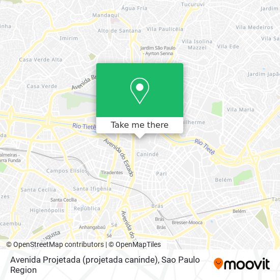 Mapa Avenida Projetada (projetada caninde)