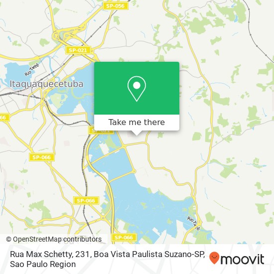 Mapa Rua Max Schetty, 231, Boa Vista Paulista Suzano-SP