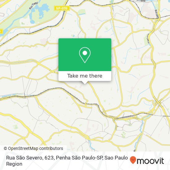 Rua São Severo, 623, Penha São Paulo-SP map